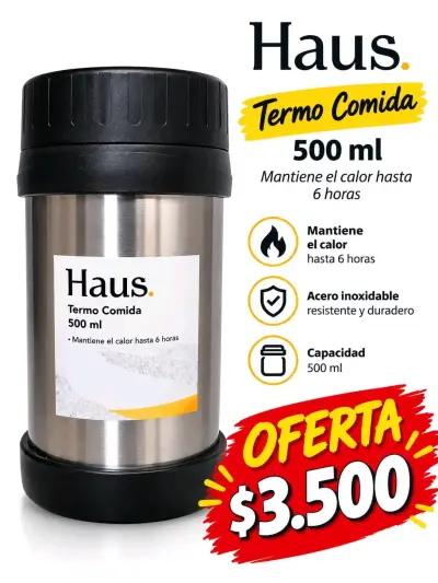 Termo de Comida Haus 500 ml Acero Inoxidable - miniatura 1