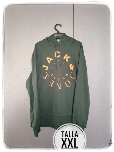 Polerón verde con capucha Jack & Jones talla XXL - miniatura 2