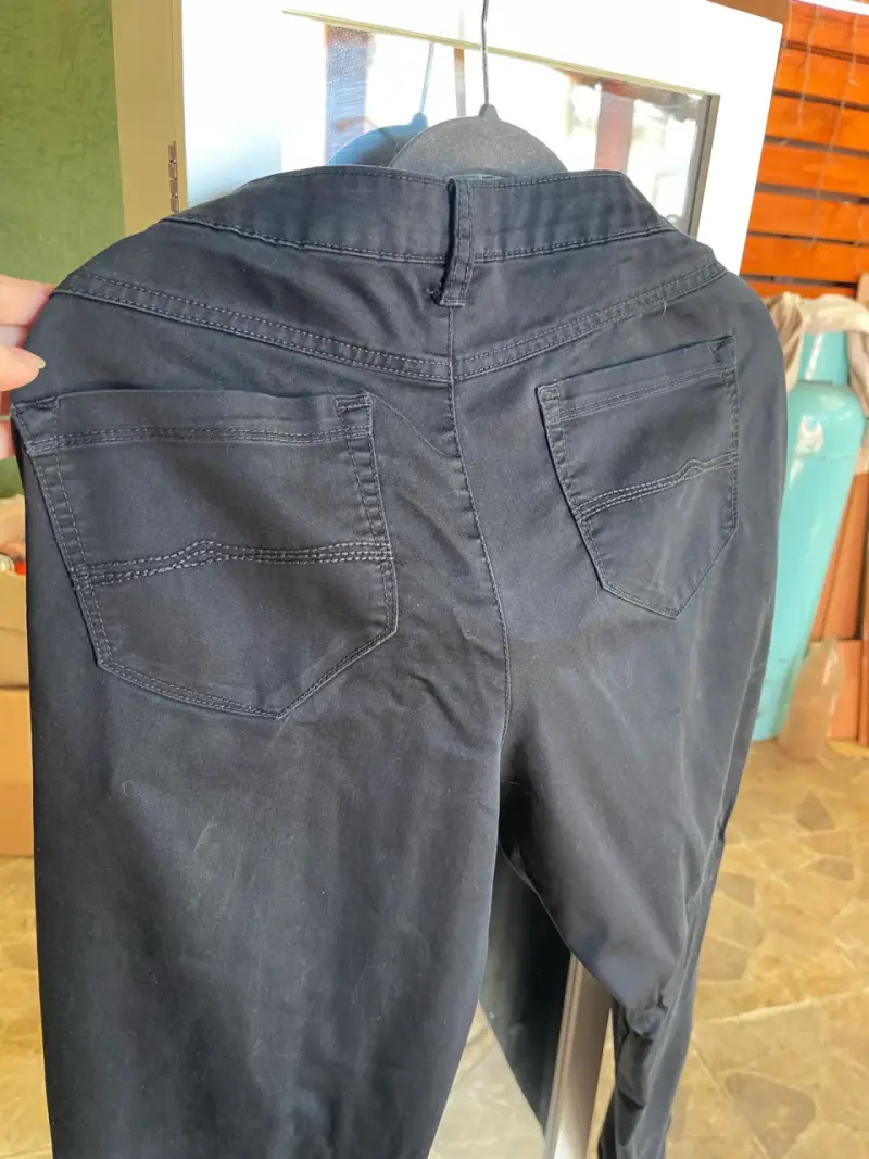 Pantalones negros con cierre de mujer talla 44 - 2