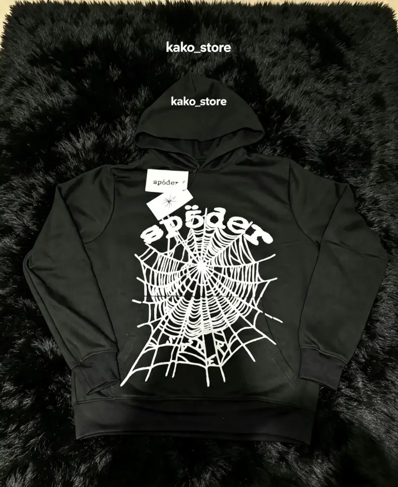 Polerón con capucha Sp5der diseño estrella y telaraña - 2