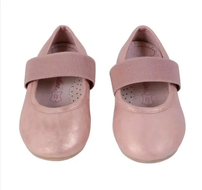 Zapatos de niña rosados con tira elástica 22 - 1