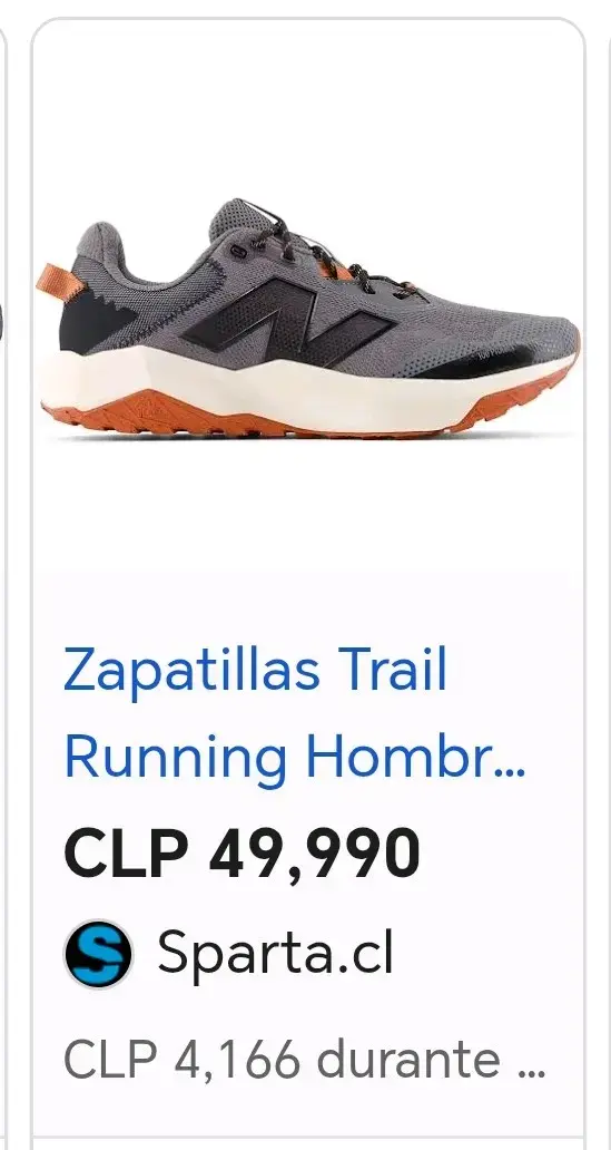Zapatillas Trail Running Hombre Gris Naranja - 1