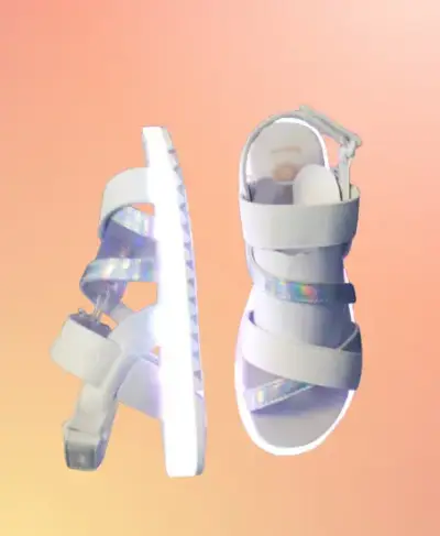 Sandalias blancas con luces para niñas - miniatura 2