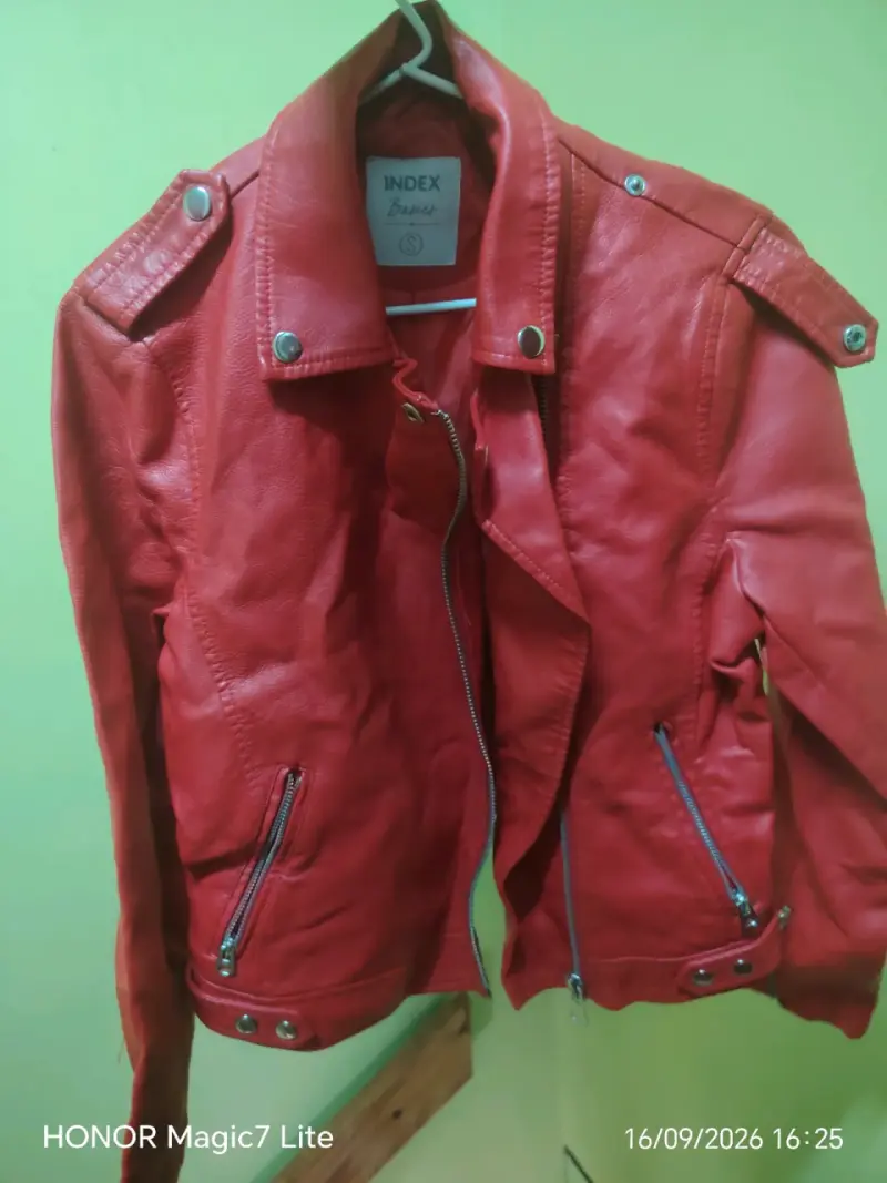Chaqueta de cuero roja Index Basics - 1