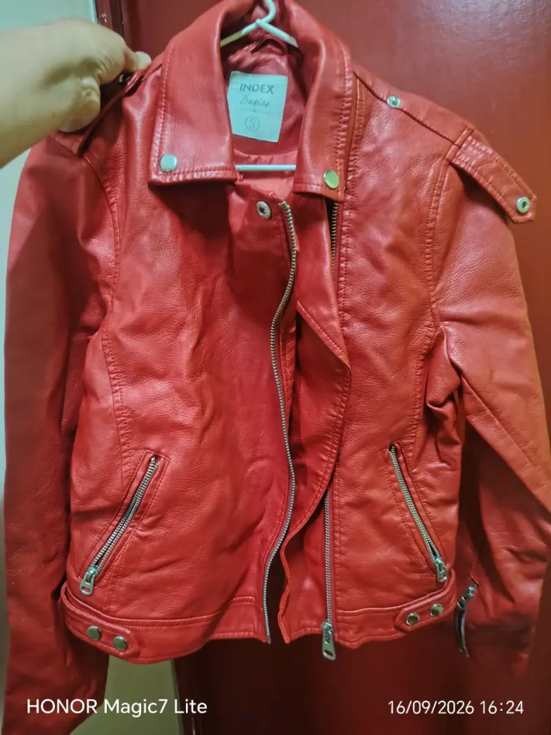 Chaqueta de cuero roja Index Basics - 2