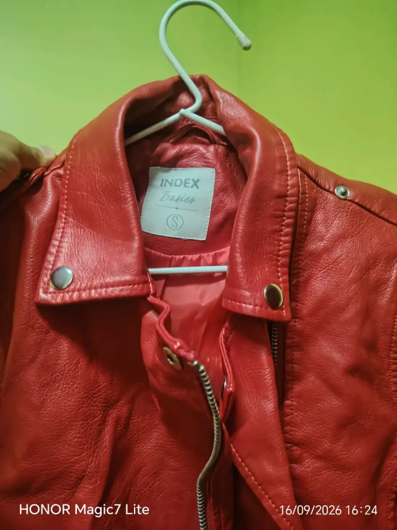 Chaqueta de cuero roja Index Basics - 3