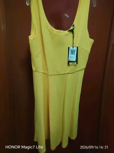 Vestido amarillo sin mangas Marquis - miniatura 1