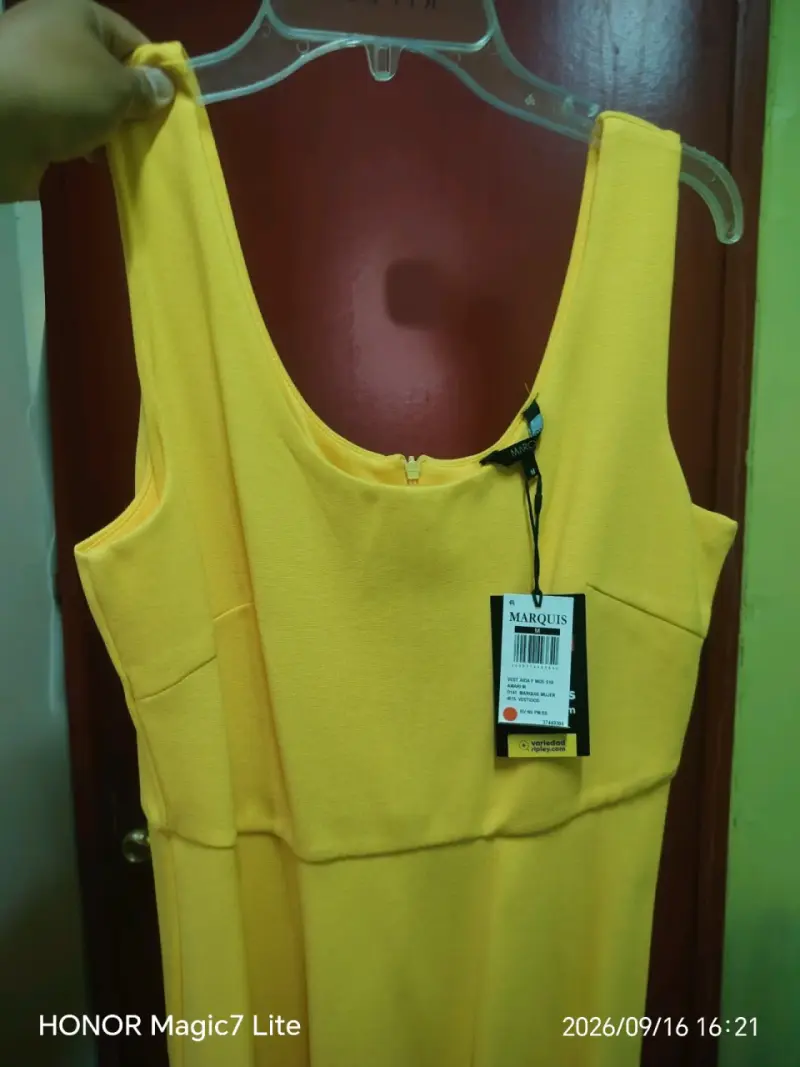 Vestido amarillo sin mangas Marquis - 2