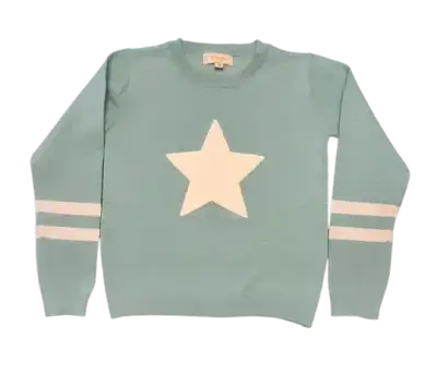 Suéter celeste con estrella blanca talla 6 - miniatura 1