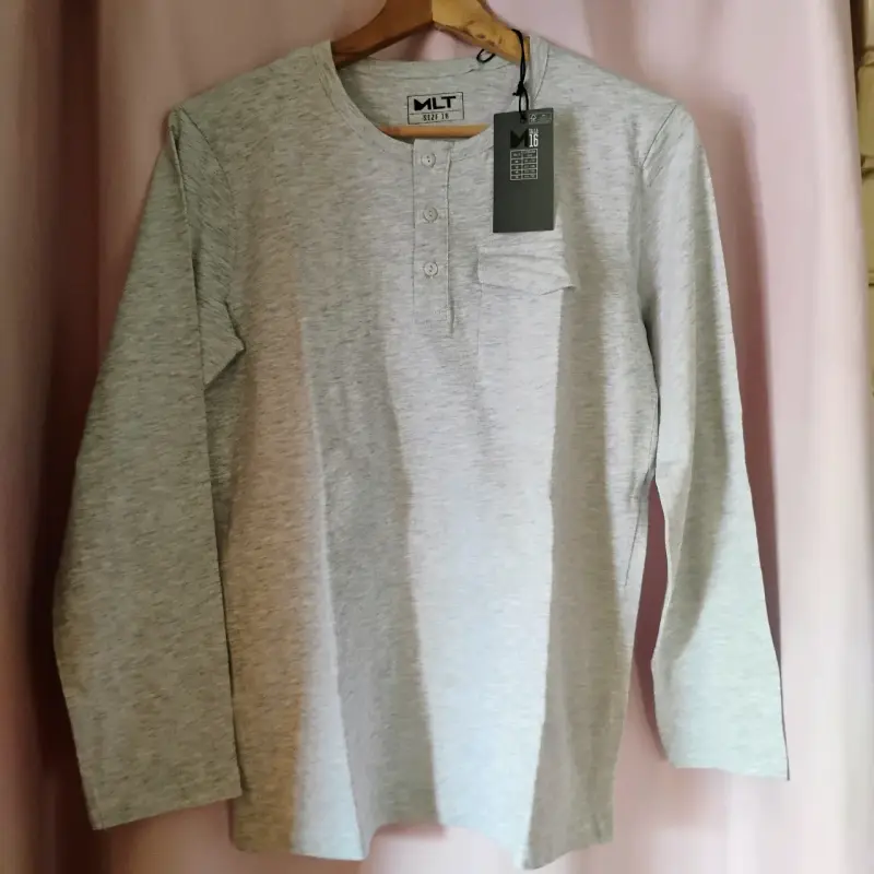Polera manga larga gris MLT para niño - 1