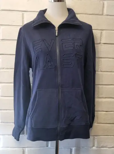 Polerón azul con cierre Everlast para mujer - miniatura 1