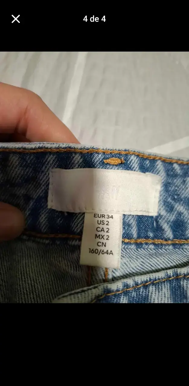 Jeans de mezclilla azul claro talla 34 - 3