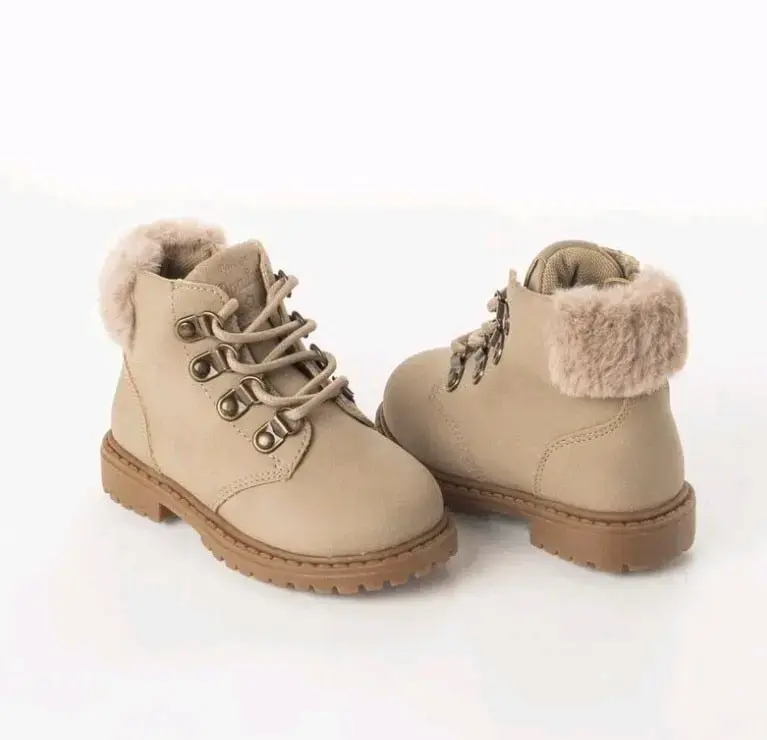 Botines beige con forro de lana Opaline - 1