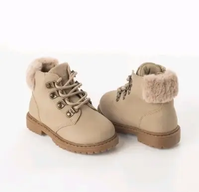 Botines beige con forro de lana Opaline - miniatura 1