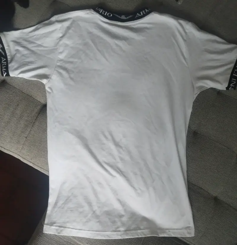 Polera Blanca Emporio Armani Logo Grande - 2