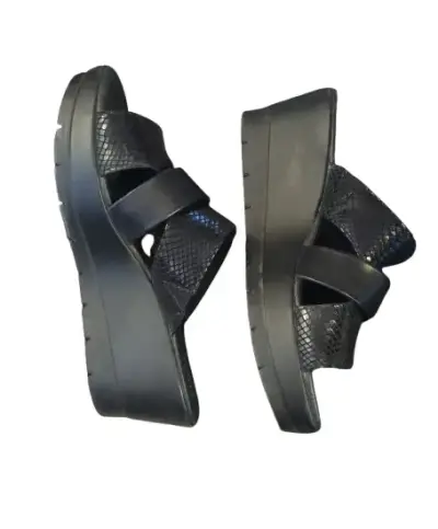 Sandalias de plataforma negras Flexi con diseño de serpiente - miniatura 2