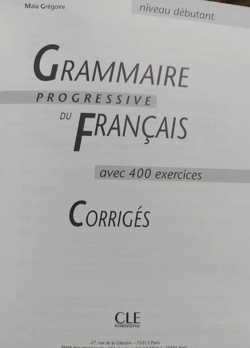 Grammaire Progressive Du Français Nivel Début - 2