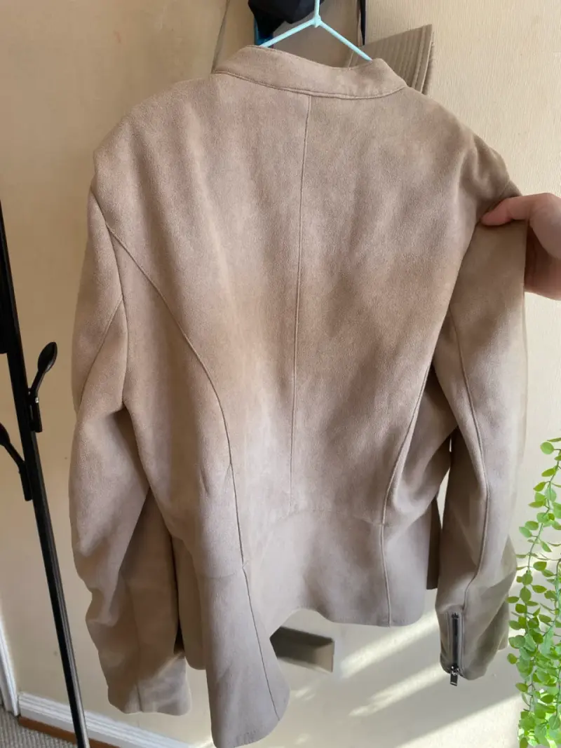 Chaqueta de gamuza beige para mujer F&P - 4