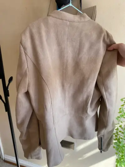 Chaqueta de gamuza beige para mujer F&P - miniatura 4