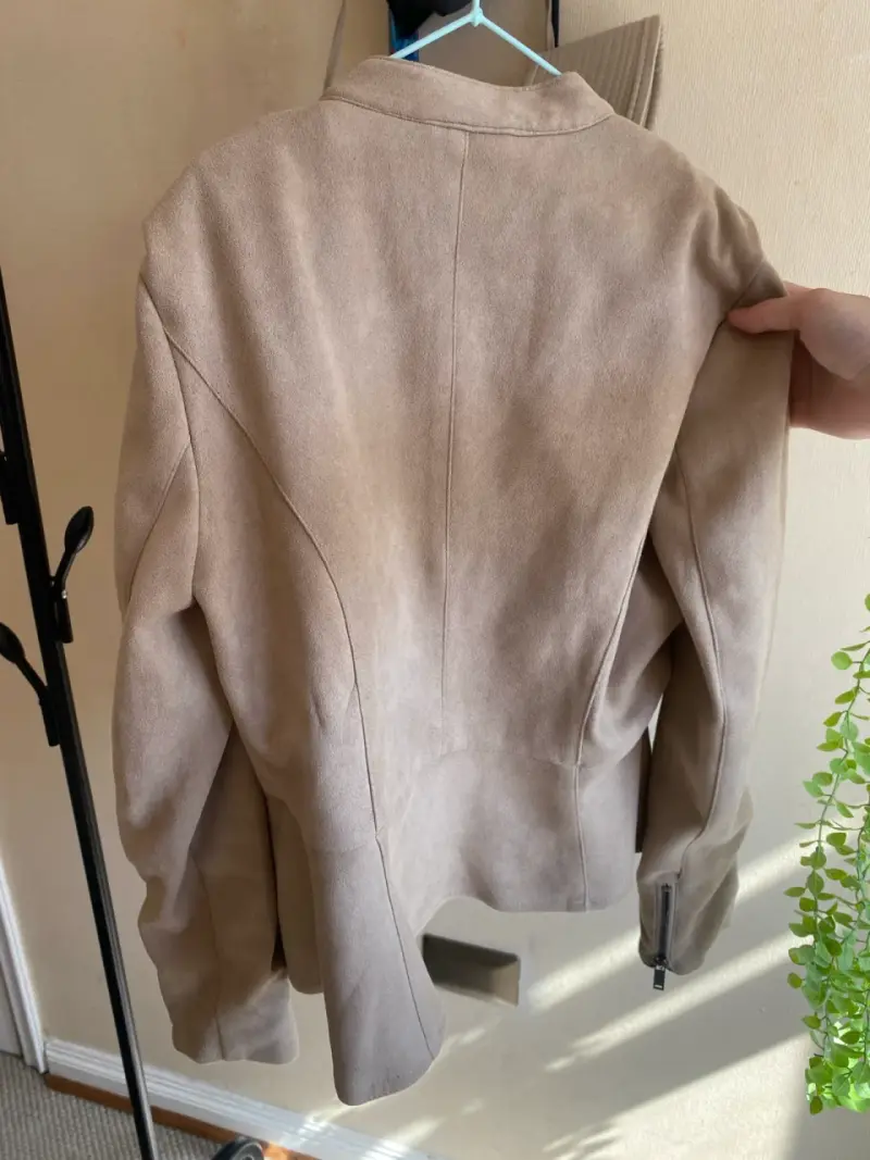 Chaqueta de gamuza beige para mujer F&P - 5
