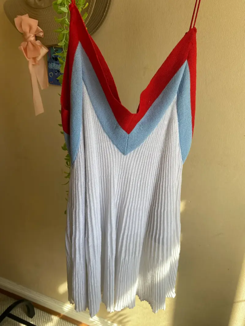 Polera plisado tricolor Basement talla S - 1