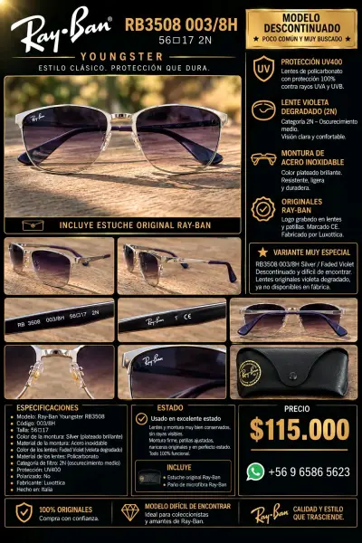 Gafas de Sol Ray-Ban Youngster RB3508 Plata - miniatura 1