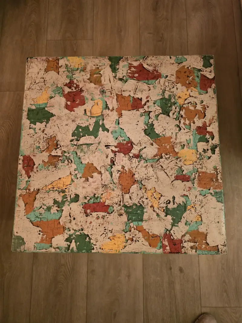 Mesa auxiliar rústica bohemia multicolor - 2
