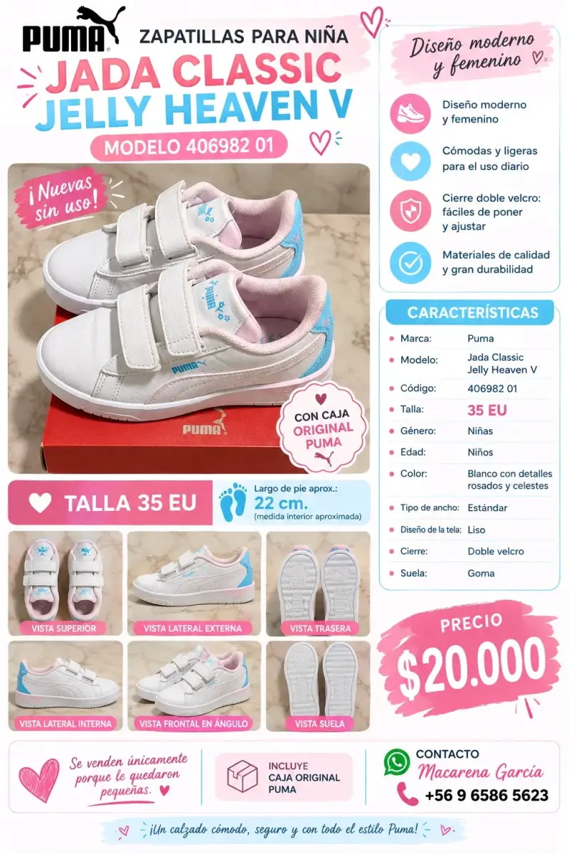 Zapatillas Puma Jada Classic Jelly Heaven V Niña - 1