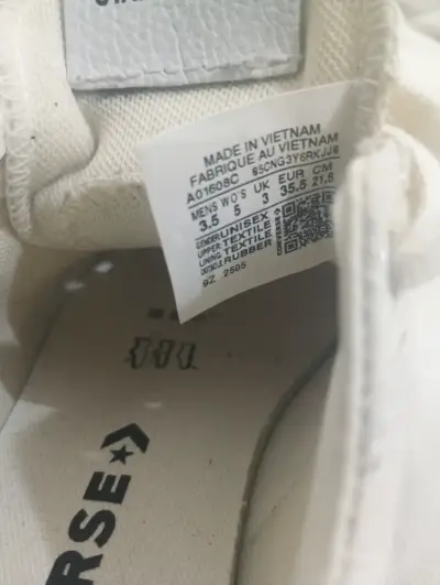 Zapatillas Converse unisex blancas talla 35.5 - miniatura 2