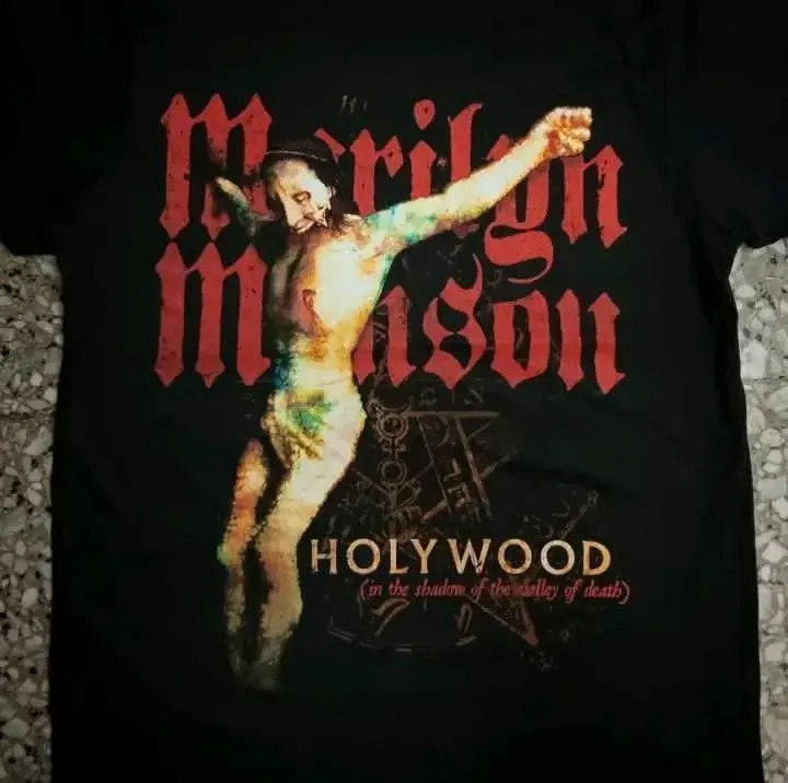 Polera Marilyn Manson Holy Wood negra