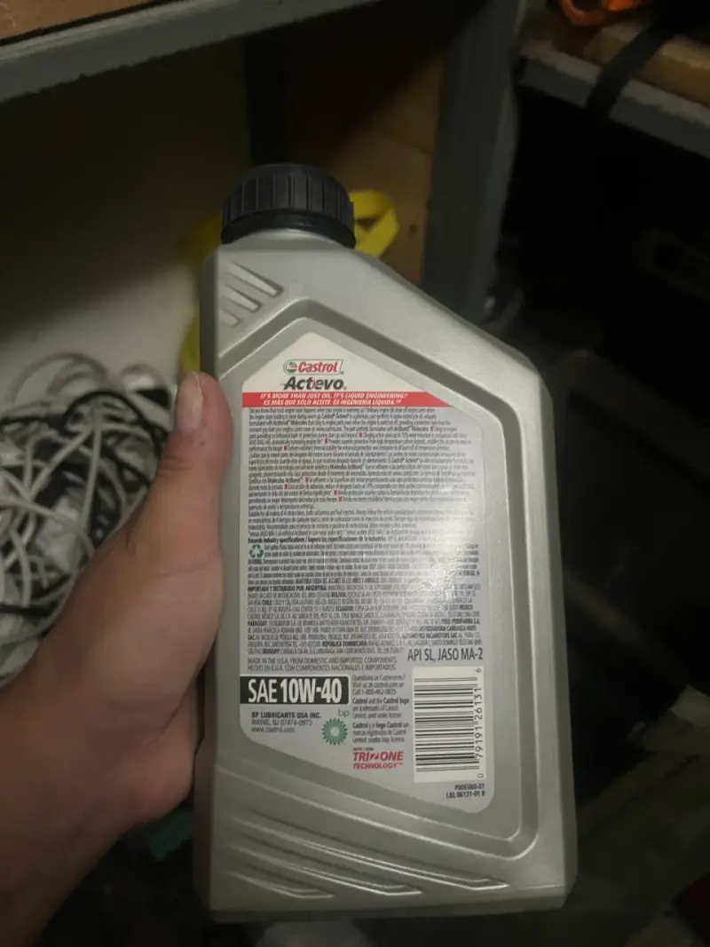 Aceite para moto Castrol Actevo 10W-40 946ml - 2