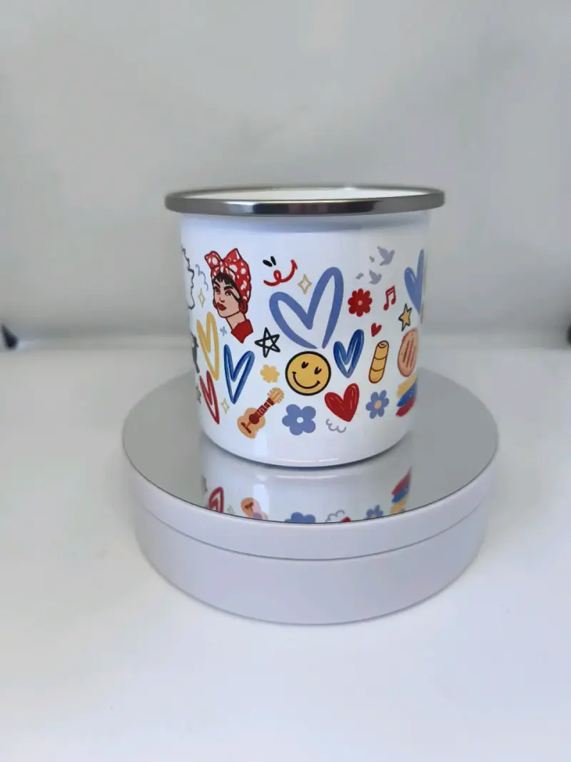 Taza de peltre con diseño Venezuela personalizado - 2