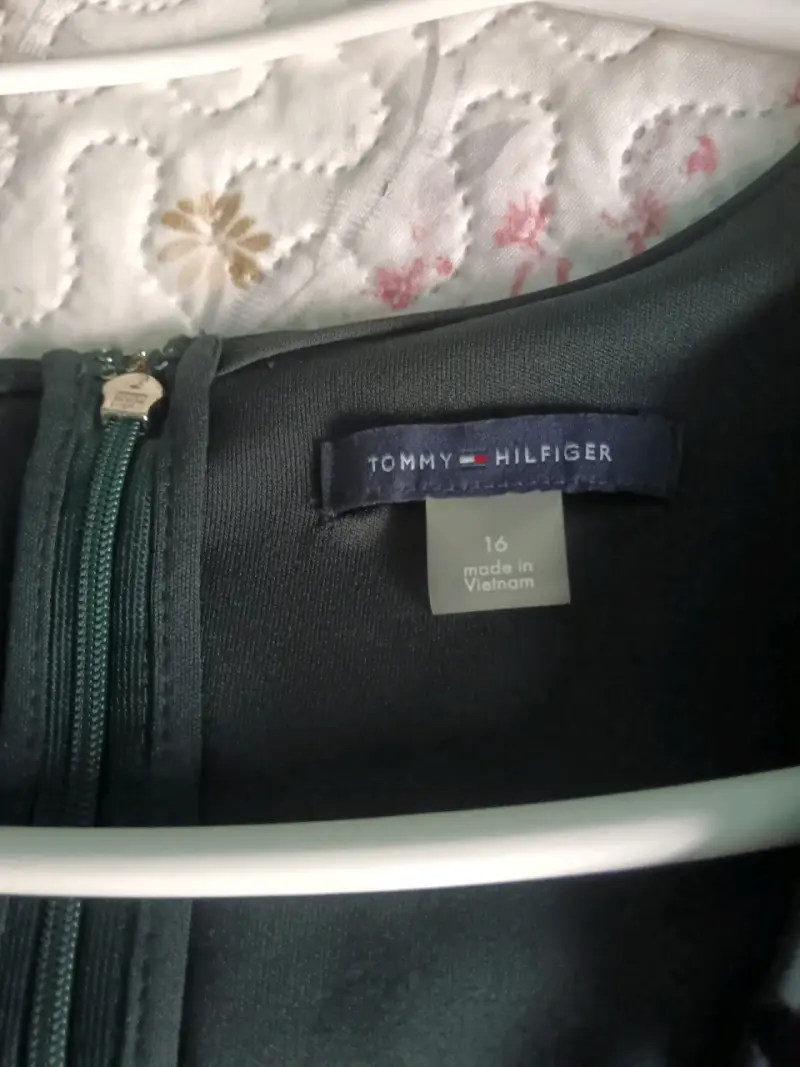 Vestido verde elegante Tommy Hilfiger talla 16 - 3