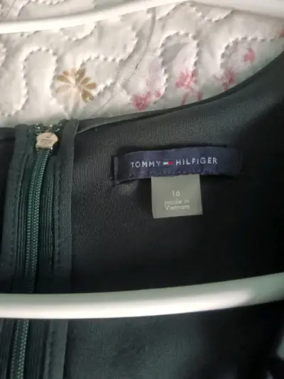 Vestido verde elegante Tommy Hilfiger talla 16 - miniatura 3