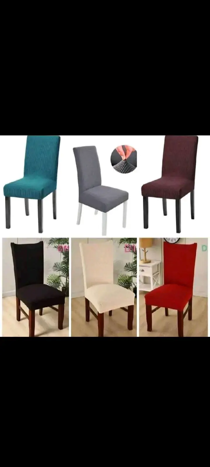 Fundas elásticas para sillas en varios colores