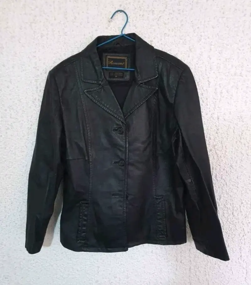 Chaqueta de cuero negro Rossano para mujer - 1