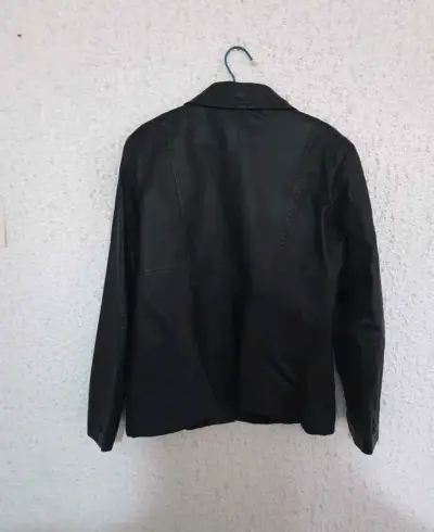 Chaqueta de cuero negro Rossano para mujer - miniatura 3