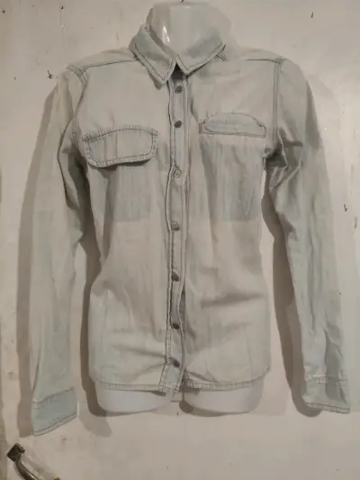 Camisa de mezclilla clara para hombre Rajsodia - miniatura 1