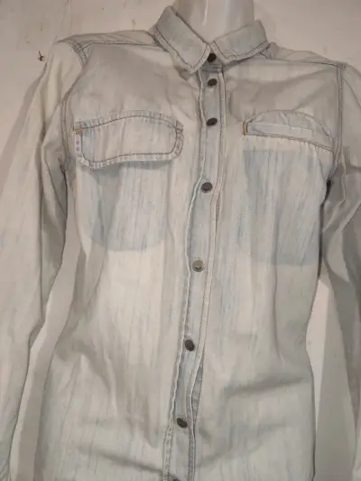 Camisa de mezclilla clara para hombre Rajsodia - miniatura 3