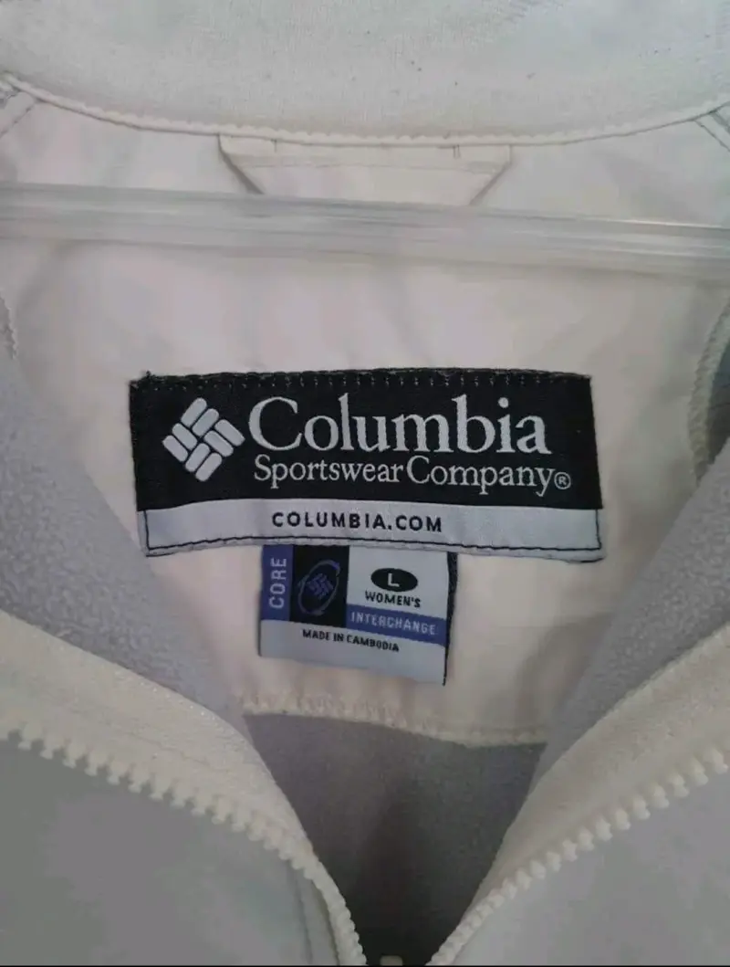 Chaqueta Columbia blanca para mujer talla L - 3