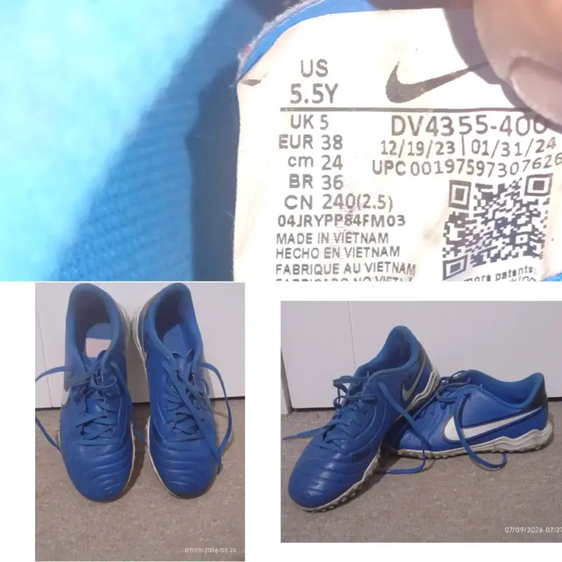 Zapatillas deportivas Nike azules talla 38