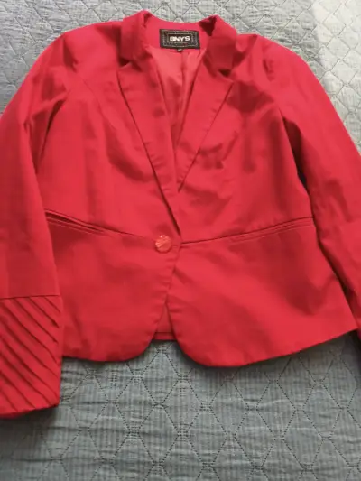 Blazer rojo para mujer BNY'S talla 44 - miniatura 1