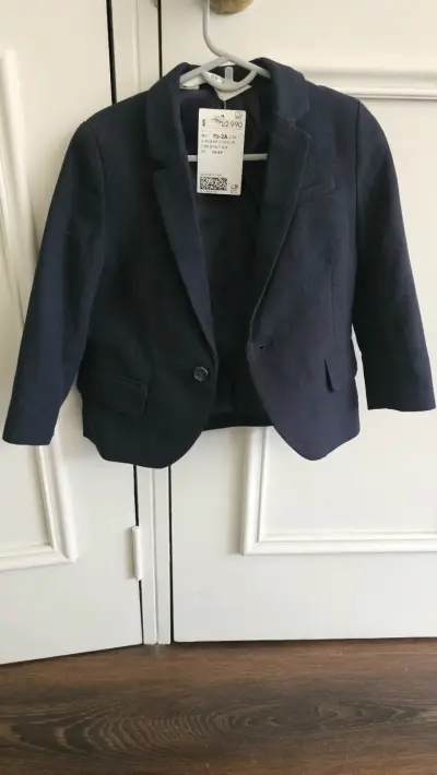 Blazer azul marino para niño talla 1-2 años - miniatura 1