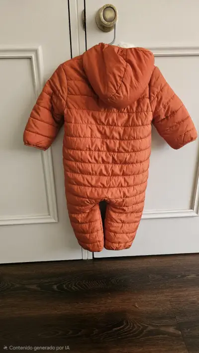 Enterito acolchado para bebé color naranja - miniatura 1