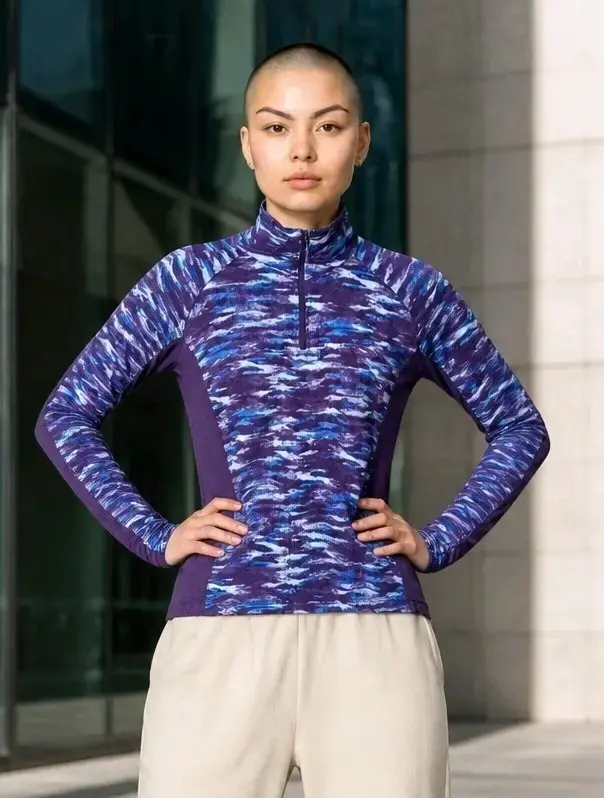 Polerón deportivo azul para mujer