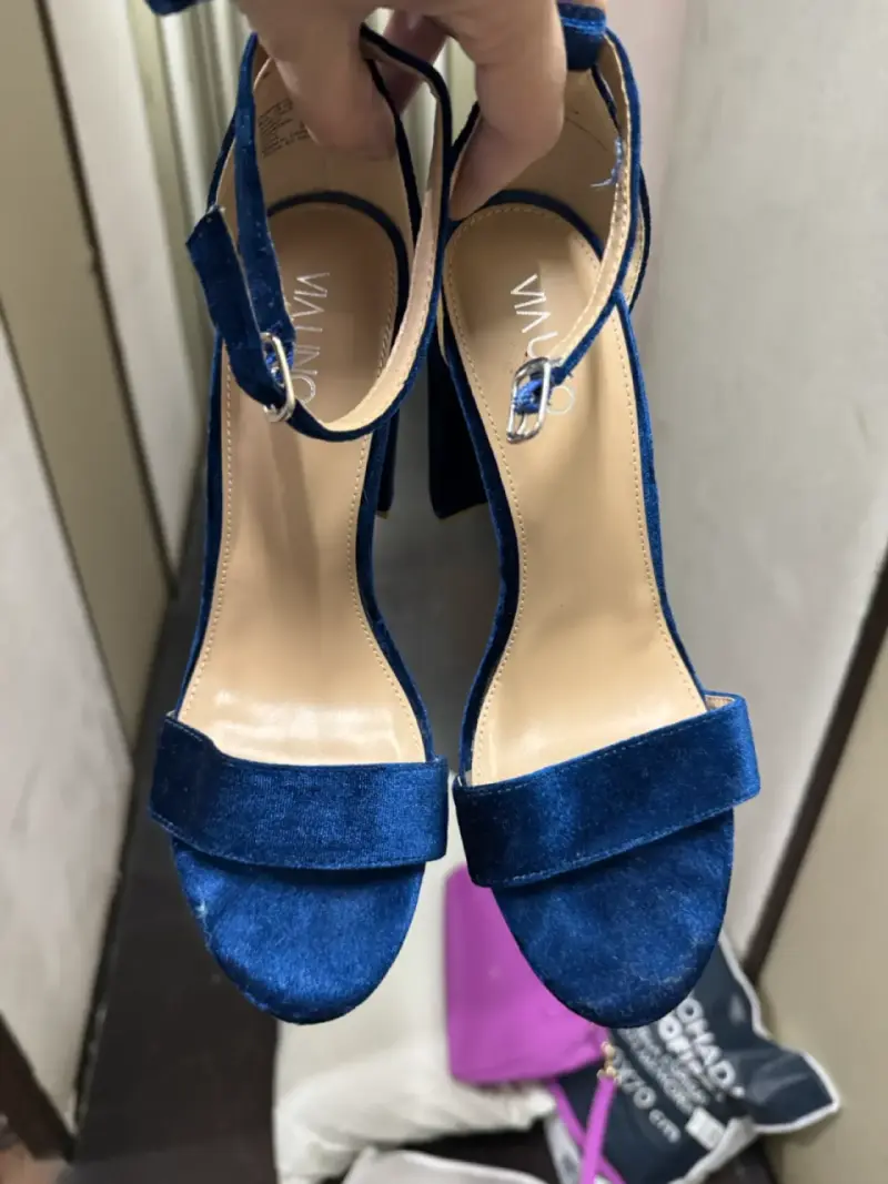 Sandalias de tacón alto azul Via Uno - 1