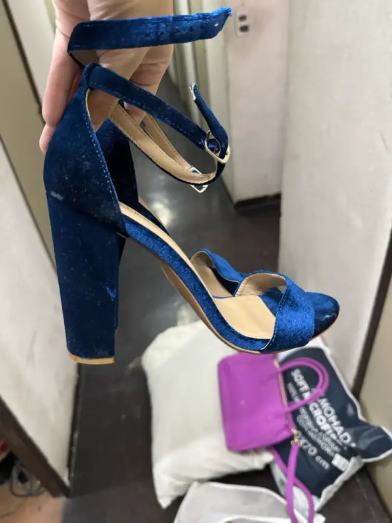 Sandalias de tacón alto azul Via Uno - 2