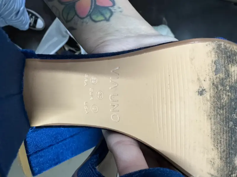 Sandalias de tacón alto azul Via Uno - 4