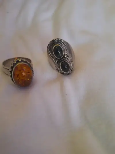 Anillos de plata con piedras naturales - miniatura 2