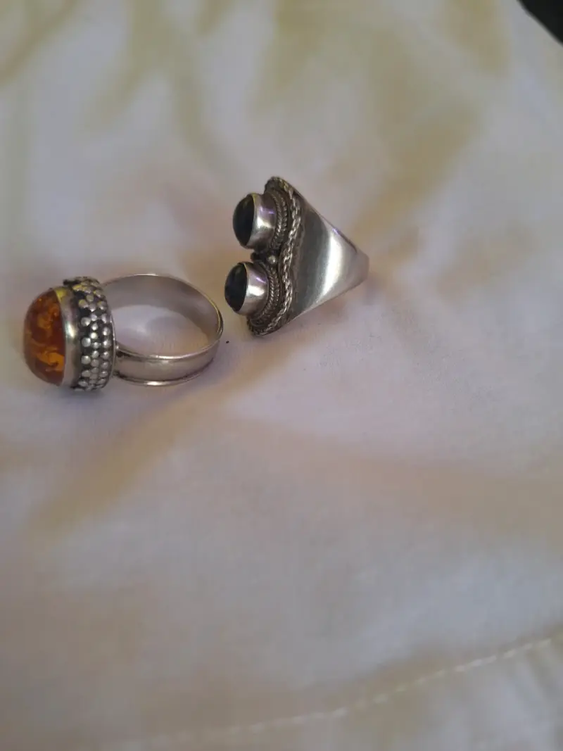 Anillos de plata con piedras naturales - 3